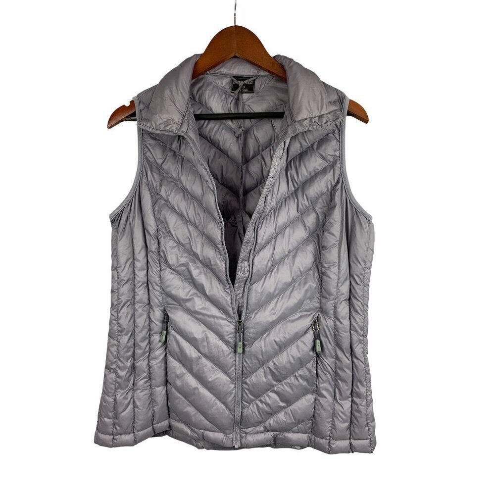 32 Degrees Heat Gray Quilted Insulated Vest M Polyester & Nylon Womens